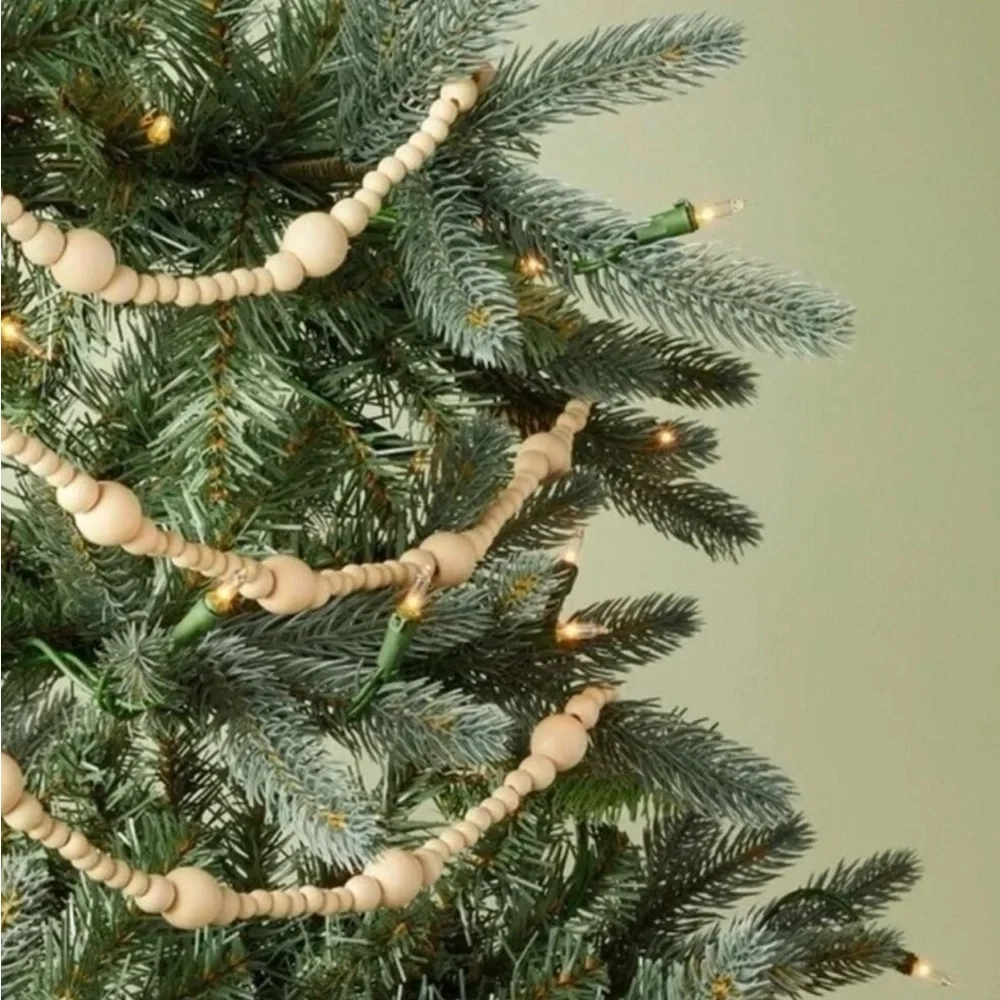 Hearth & Hand with Magnolia Natural Wood Bead Garland 12ft